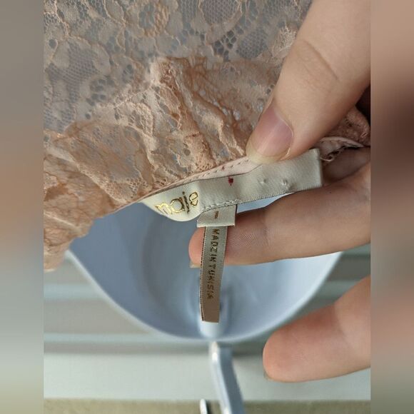 Maje pink lace dress size 1 - Picture 5 of 14